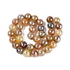 Electroplate Natural Agate Beads Strands G-T131-55-31-3