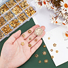 360Pcs 15 Style Tibetan Style Alloy Caps FIND-PH0018-49-3