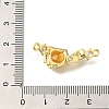 Brass Pave Clear Cubic Zirconia Connector Charms KK-K388-69G-3