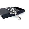 Stainless Steel Angel Wings Cross Pendant Necklaces for Men EA8405-1