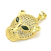 Brass Micro Pave Cubic Zirconia Pendants KK-K354-13I-G-2