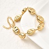 304 Stainless Steel Link Chain Bracelets BJEW-P368-01G-3