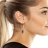 Flower Alloy Rhinestone Hoop Earrings FS-WGCEEA6-01-2