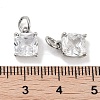 Brass Micro Pave Cubic Zirconia Charms KK-C051-15P-01-3