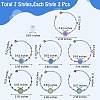 DIY Rainbow Color Blank Dome Link Bracelet Making Kit DIY-SZ0009-08-7