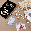 2Pcs 2 Colors Wood Beaded Retractable Badge Reel with Chains HJEW-FH00205-4