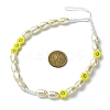 1 Set ABS Plastic Imitation Pearl & Wood & Polymer Clay Beaded Mobile Straps HJEW-FH0001-54-3