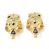 Girl Brass Cubic Zirconia European Beads KK-Q068-21A-G-1