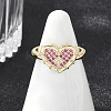 Adjustable Brass Micro Pave Cubic Zirconia Rings RJEW-S400-03G-3