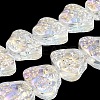 Transparent Electroplate Glass Beads Strands EGLA-F158-AB02-A-1