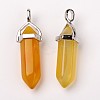Natural Agate Double Terminated Pointed Pendants X-G-F295-05F-2