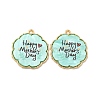 Rack Plating Acrylic Pendants PALLOY-M204-01G-B-2