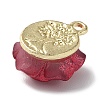 Opaque Resin Rose Pendants LS-X-PALLOY-Z016-02G-2