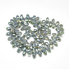 Electroplate Glass Beads Strands EGLA-S142-6x12mm-M-2