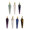Natural Mixed Stone Pointed Pendants G-D089-01G-1