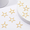 Brass Pendants KK-BC0006-21G-NR-6