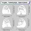 4Pcs 4 Styles PET Waterproof Self-adhesive Car Stickers DIY-WH0308-225A-085-2