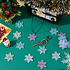 30Pcs 5 Colors AB Color Transparent Acrylic Chandelier Component Links TACR-HS0001-05-3