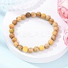 Natural Imperial Jasper Round Beaded Stretch Bracelets for Men Women BJEW-JB12570-02-2