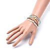 Electroplate Glass Beads Stretch Bracelets BJEW-JB04032-M-4