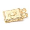 Brass Micro Pave Cubic Zirconia Pendants KK-U053-20G-05-2