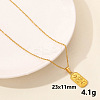 304 Stainless Steel Rectangle Pendant Necklaces LL9510-4-1
