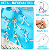 6Pcs 3 Colors ABS Plastic Imitation Pearl Pendant Decorations AJEW-TA0002-30-4