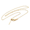 304 Stainless Steel Dapped Chain Necklace for Women NJEW-G104-02G-1