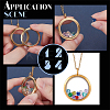 DIY Locket Pendant Necklaces Jewelry Kits DIY-PH0029-92G-01-3