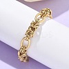 304 Stainless Steel Ovel Link Chain Bracelets for Women BJEW-U038-02G-2