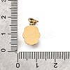 304 Stainless Steel Pave Natural Carnelian(Dyed & Heated) Horse Eye Pendant Decoration STAS-H202-23G-3