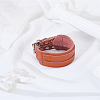 1Pc Trendy Retro Unisex Punk Rock Style Wide Leather Cord Wristband Bracelets BJEW-LP0002-58B-3
