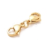 304 Stainless Steel Double Lobster Claw Clasps STAS-E178-01B-G-2