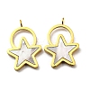 304 Stainless Steel Shell Pendants STAS-L022-013G-1