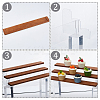 3-Tier Wood Acrylic Organizer Display Riser Rack ODIS-WH0070-13C-4