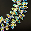 2 Strands Electroplate Transparent Glass Faceted Teardrop Beads Strand EGLA-TA0001-36A-3