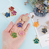 9Pcs 9 Colors Alloy with Shining Powder Pendants FIND-WR0011-84-3