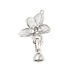 Brass Micro Pave Clear Cubic Zirconia Fold Over Clasps KK-U059-12P-1
