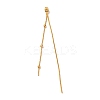 Brass Snake Chain & Ball Chain Ear Nuts KK-G510-16G-1