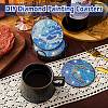 8Pcs Coaster DIY Diamond Painting Kit PW-WG56697-01-4