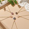 5Pcs 5 Style Natural Mixed Gemstone Pentacle Pendant Necklaces Set NJEW-JN04090-2