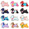 24Pcs 12 Colors Zinc Alloy Enamel Pendants ENAM-SC0007-28-1