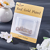 16Pcs 2 Styles Brass Huggie Hoop Earring Findings KK-BBC0008-52-6