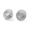 Non-Tarnish 304 Stainless Steel Stud Earrings EJEW-P258-43P-2