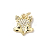 Brass Micro Pave Cubic Zirconia Charms ZIRC-I356-15G-01-1