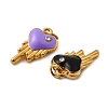 304 Stainless Steel Enamel Pendants STAS-B097-24G-2