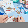 Fruit Alloy Enamel Pendant Locking Stitch Markers HJEW-AB00132-3