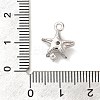 Marine Animal Theme Platinum  Brass Micro Pave Clear Cubic Zirconia Pendants KK-U031-01P-06-3