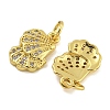 Rack Plating Brass Micro Pave Cubic Zirconia Pendants KK-I718-27G-03-2