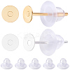200Pcs 2 Colors 304 Stainless Steel Stud Earring Findings STAS-BBC0009-92B-1